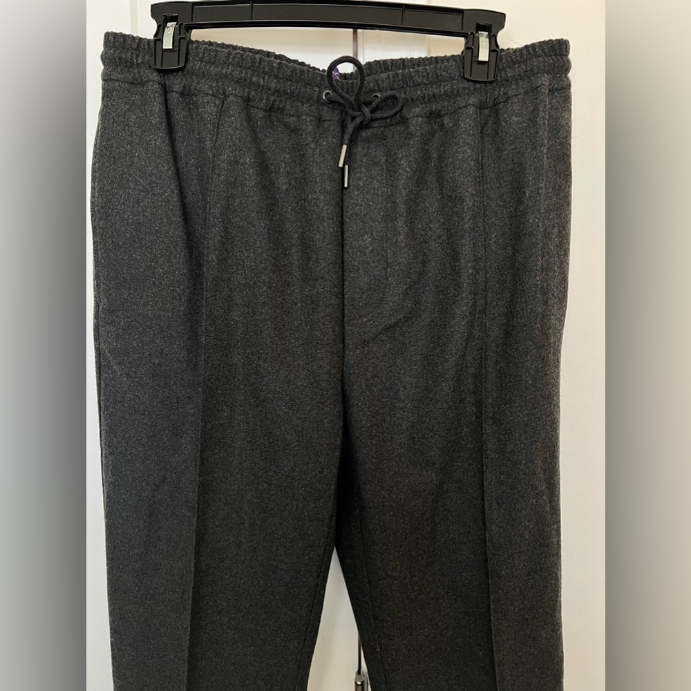 MENS RALPH LAUREN PURPLE LABEL PLEATED WOOL JOGGERS
